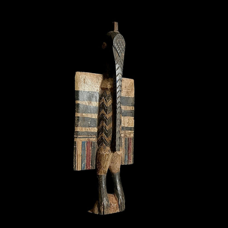 African Senufo Hornbill, Setien or Harvest Bird Home Décor statue-G1722