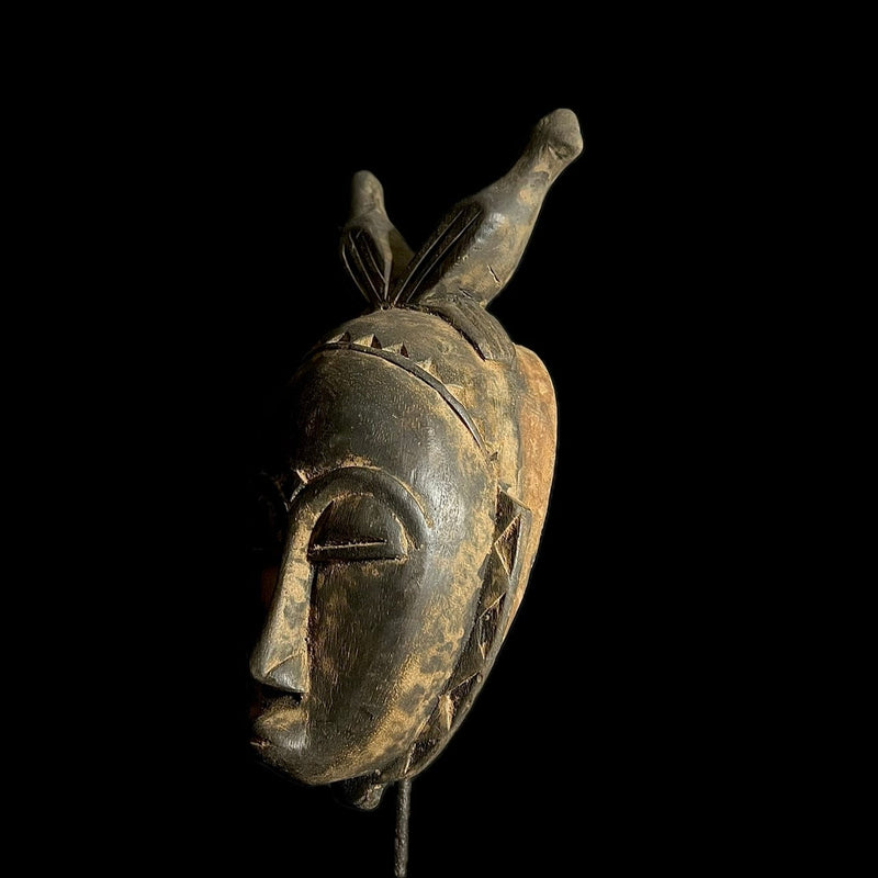African mask antiques tribal Face vintage Baule Antique antique wall Mask-G1822
