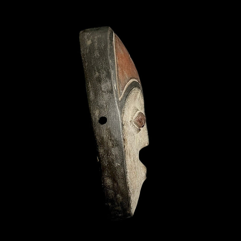 African Mask Nigerian Igbo Wood Carved Spirit Mask Vintage Wall Hanging-G1850