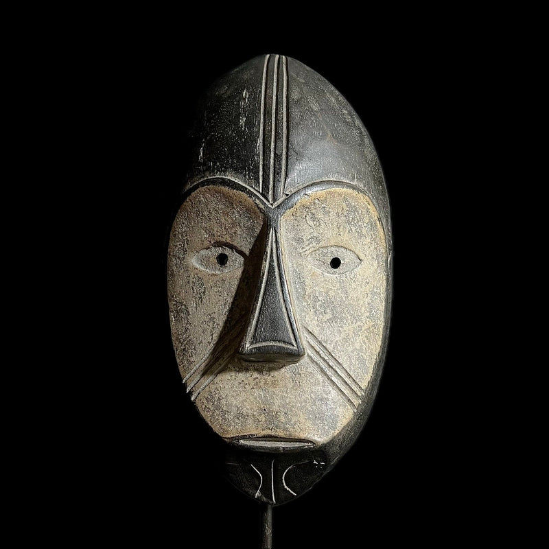 African Masks Lega Mask Carved Vintage African Wall Hanging Primitive Art masks for wall-G1872