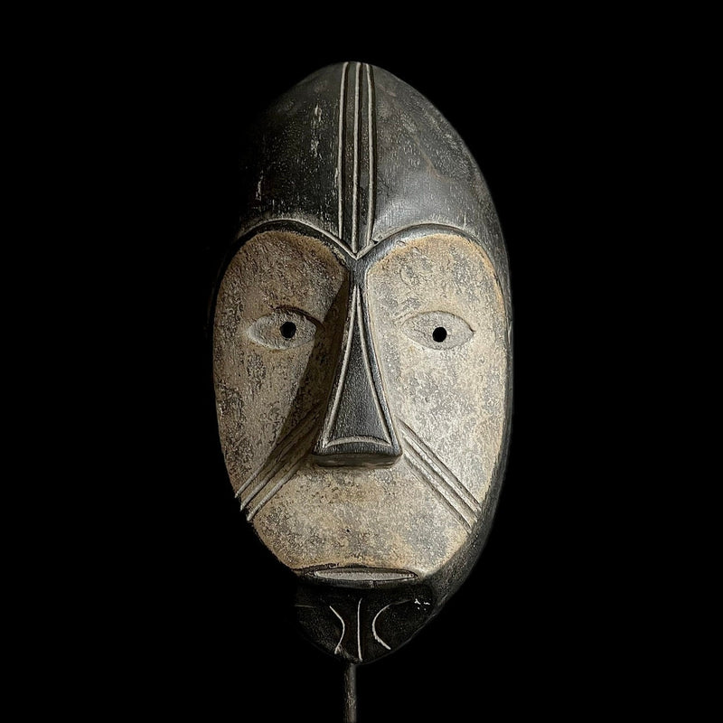 African Masks Lega Mask Carved Vintage African Wall Hanging Primitive Art masks for wall-G1872