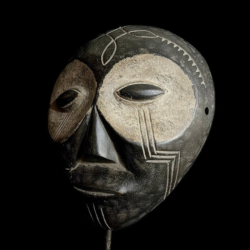 African masks antiques tribal Face vintage Lega Clean geometry primitive masks for wall-G1878