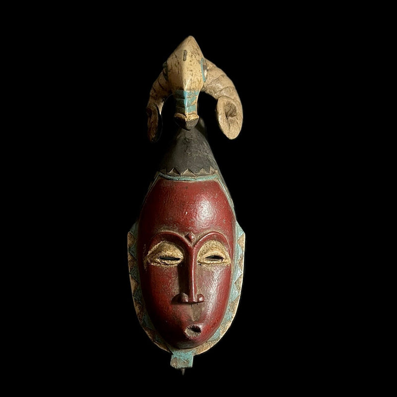 African mask Collectible Hand Carved wood Wall Hanging Baule Ndoma-G1580