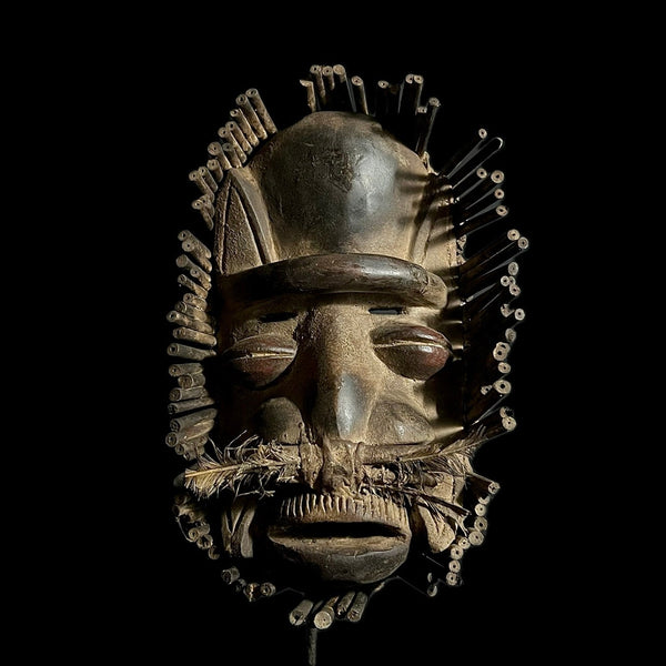 African Mask Wood Carving Tribal Mask Vintage Dan Kran Mask wood -G1592