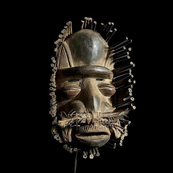 African Mask Wood Carving Tribal Mask Vintage Dan Kran Mask wood -G1592