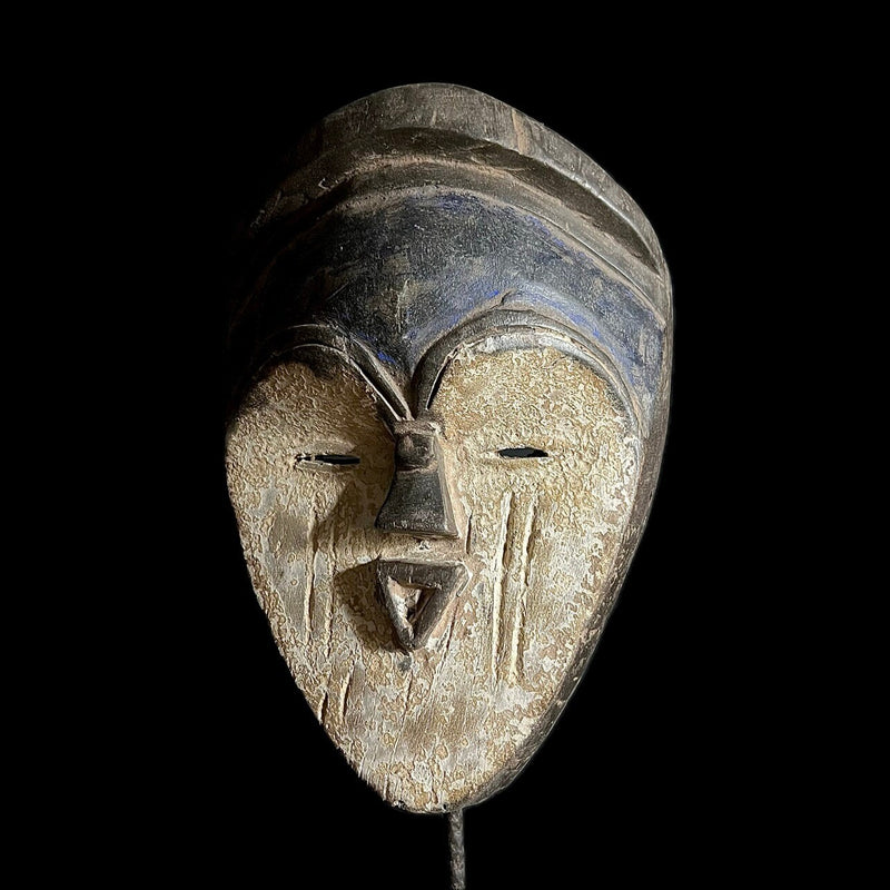 African Masks Lega Mask Carved Vintage African Wall Hanging-G1617