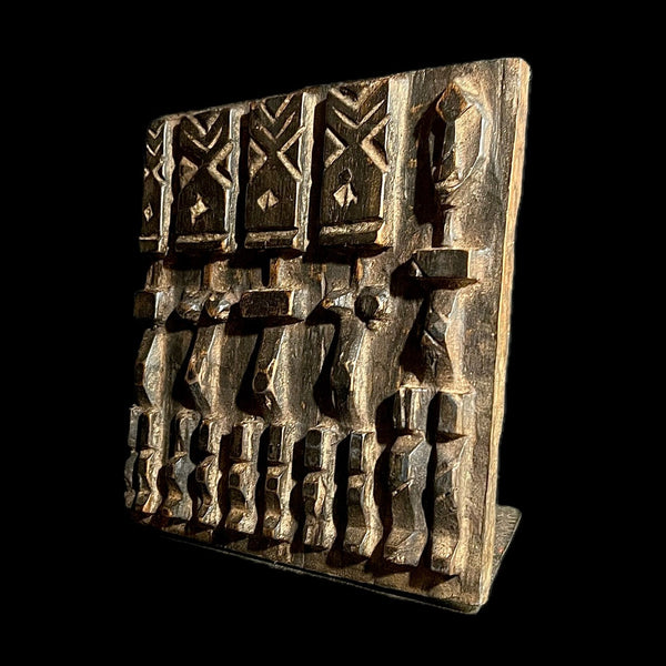 African sculpture African Tribal Wood Hand Carved Dogon granary door Home Décor statue-G1627
