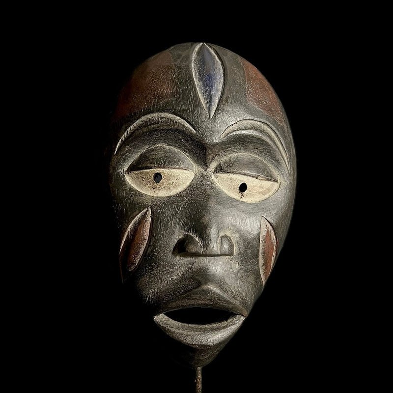 African Mask Igbo Mask African Tribal Face Mask Wood Hand Carved Vintage Wall Hanging-G1921