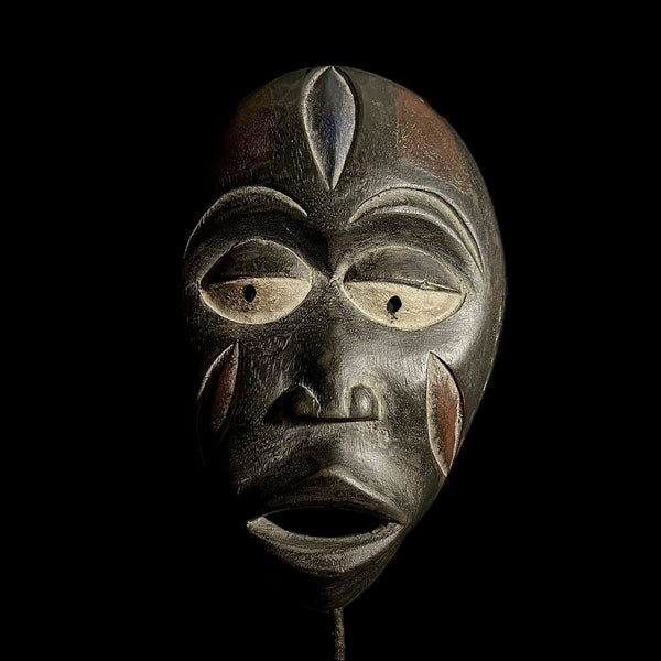 African Mask Igbo Mask African Tribal Face Mask Wood Hand Carved Vintage Wall Hanging-G1921