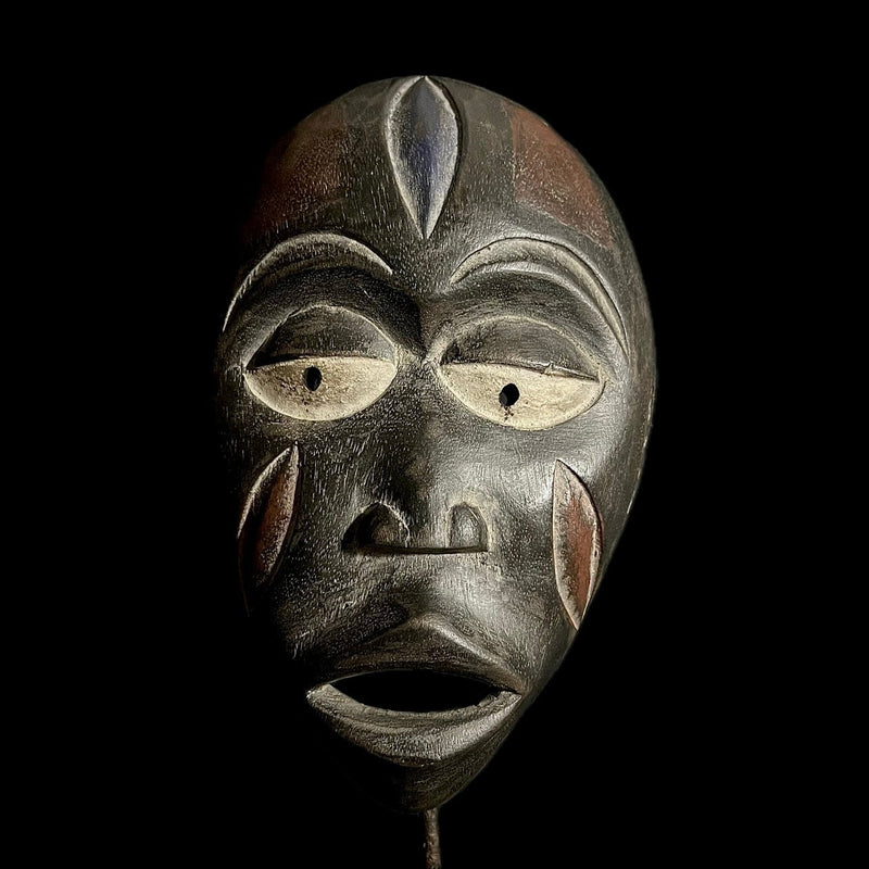 African Mask Igbo Mask African Tribal Face Mask Wood Hand Carved Vintage Wall Hanging-G1921