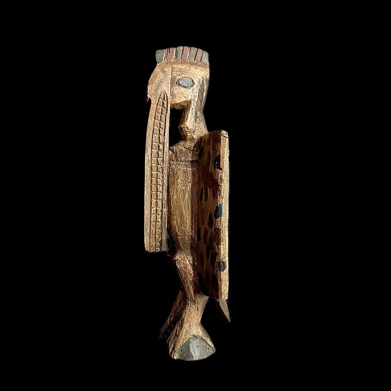 African Hornbill Bird Senufo People vintage carved wood Hanging statue-G1641