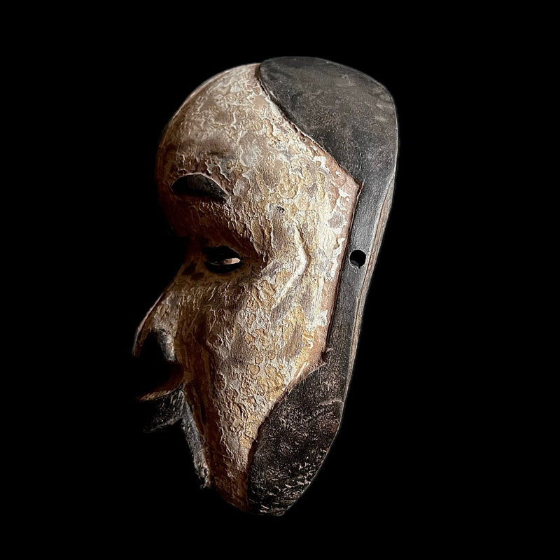 African Nigerian Igbo Wood Carved Spirit Mask Authentic Wall Hanging masks-G1647