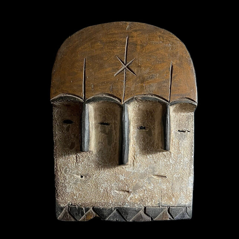 African Mask 3 Faces Lega Mask Congo Bwami Mask Society Home Décor-G1653