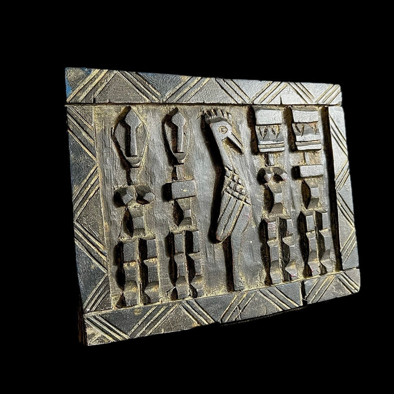 African Dogon Door Carved Wood Granary Door Tribe Mali Granary Door-G1951