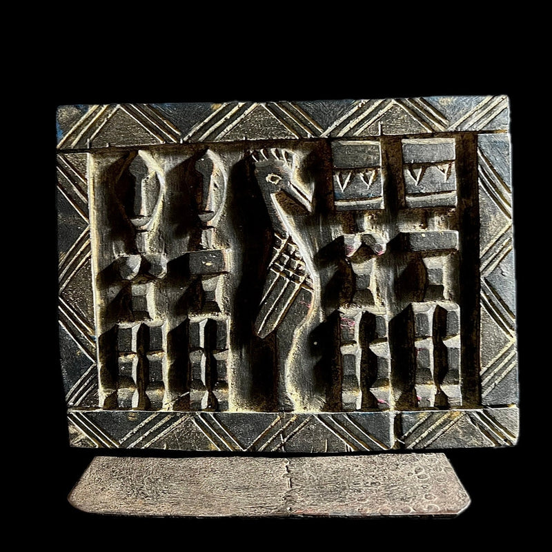 African Dogon Door Carved Wood Granary Door Tribe Mali Granary Door-G1951