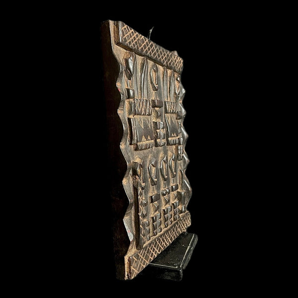 African Vintage wood door, Wall art Dogon African Wood Granary Door -G1667