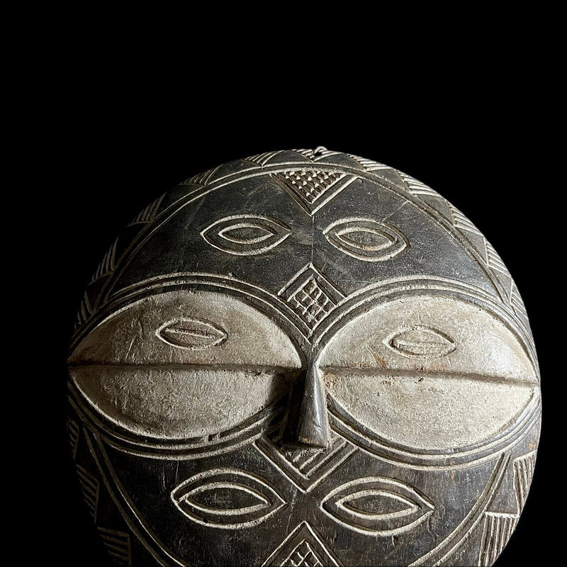 African Mask Home Décor moon mask handmade Teke eket masks antiques-G1677