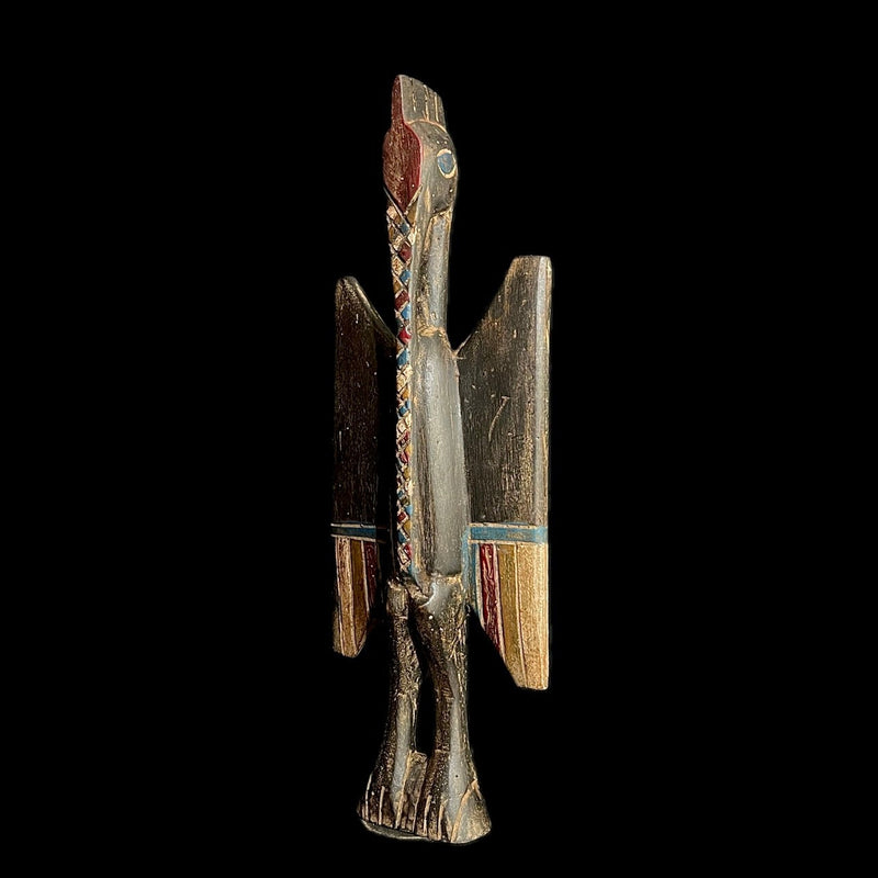 African Senufo Hornbill, Setien or Harvest Bird Home Décor statue-G1678