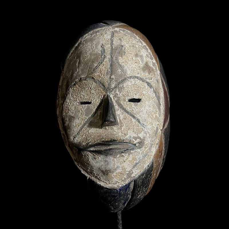 African Mask Igbo Gabon Wall Hanging Primitive Collectibles Home Decor -G1686