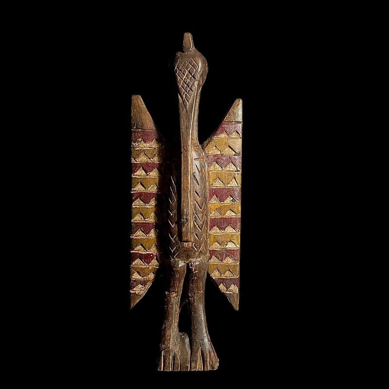 African Bird Figure Senufo People hand carved Home Décor statue-G1701