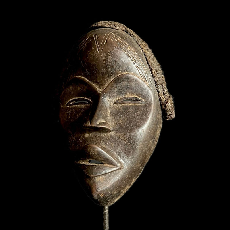 African mask African Tribal Face Mask upholstery nails Dan Kran Peoples, carved mask-G1981