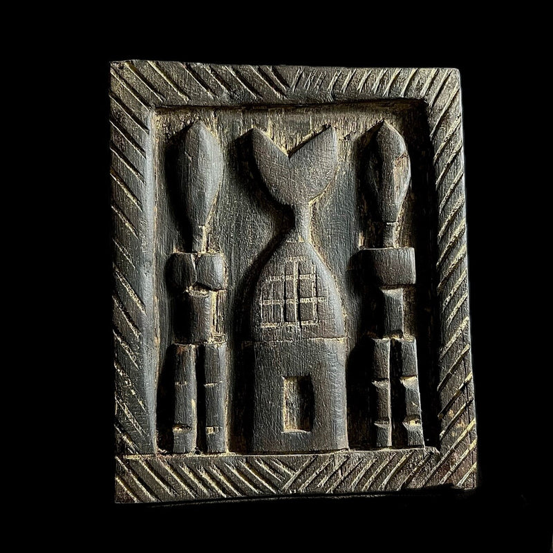 African Dogon Door Carved Wood Granary Door Tribe Mali Granary Door-G1988