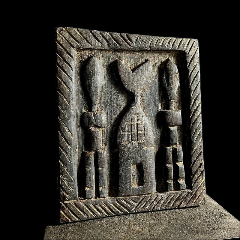 African Dogon Door Carved Wood Granary Door Tribe Mali Granary Door-G1988