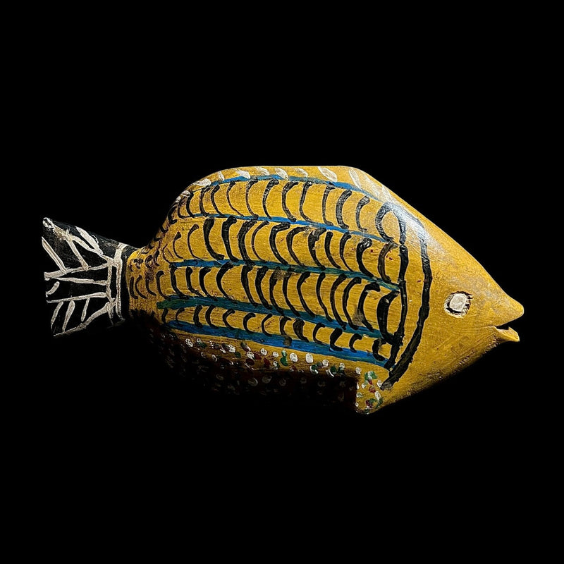 african sculpture Tribal Art Wooden statue wood Ancient mask Bozo Fish-G2027