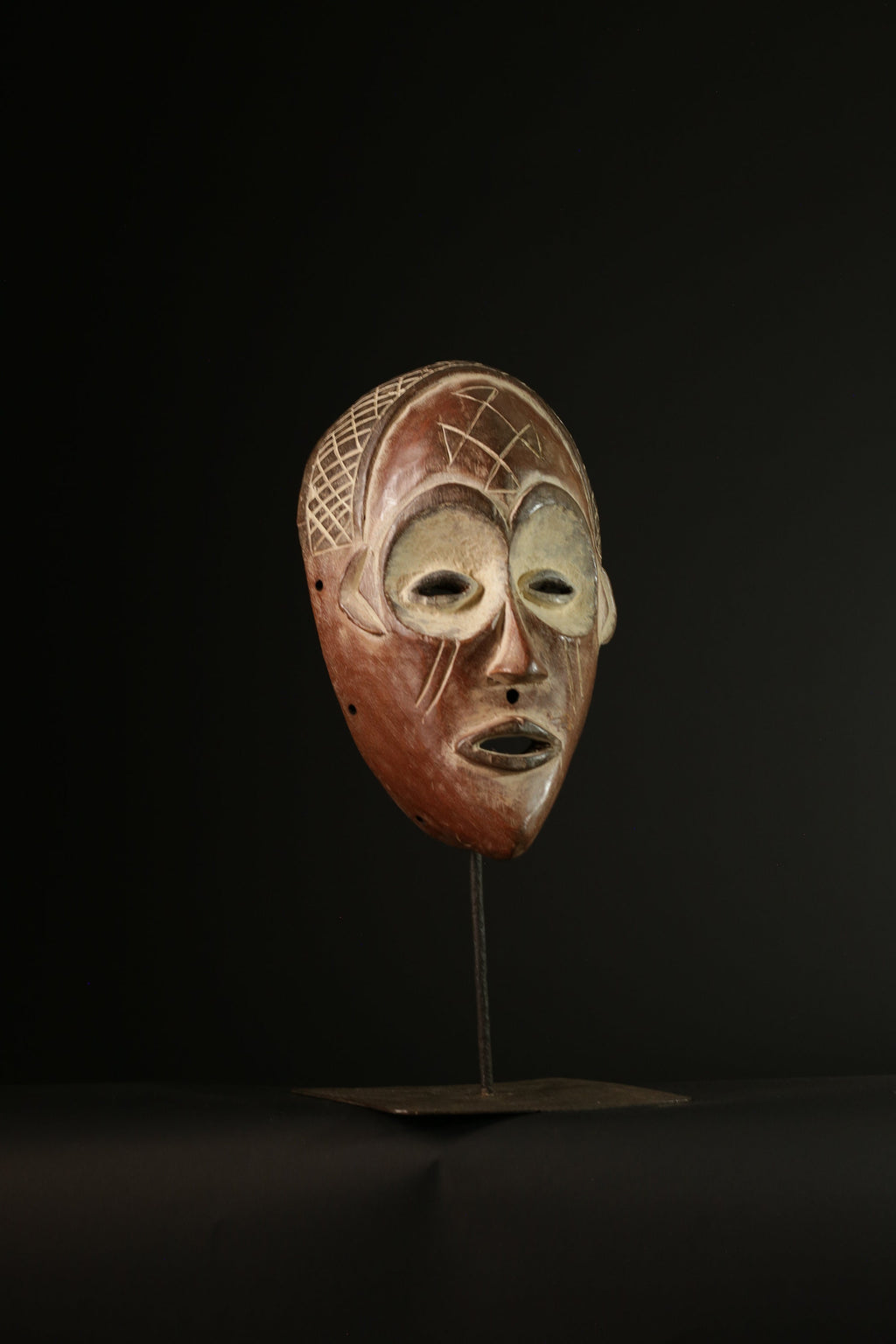 African mask antiques tribal mask vintage Wood mask Carved Chokwe mask-G2016
