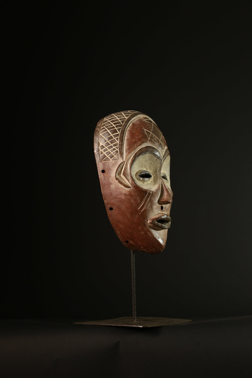 African mask antiques tribal mask vintage Wood mask Carved Chokwe mask-G2016