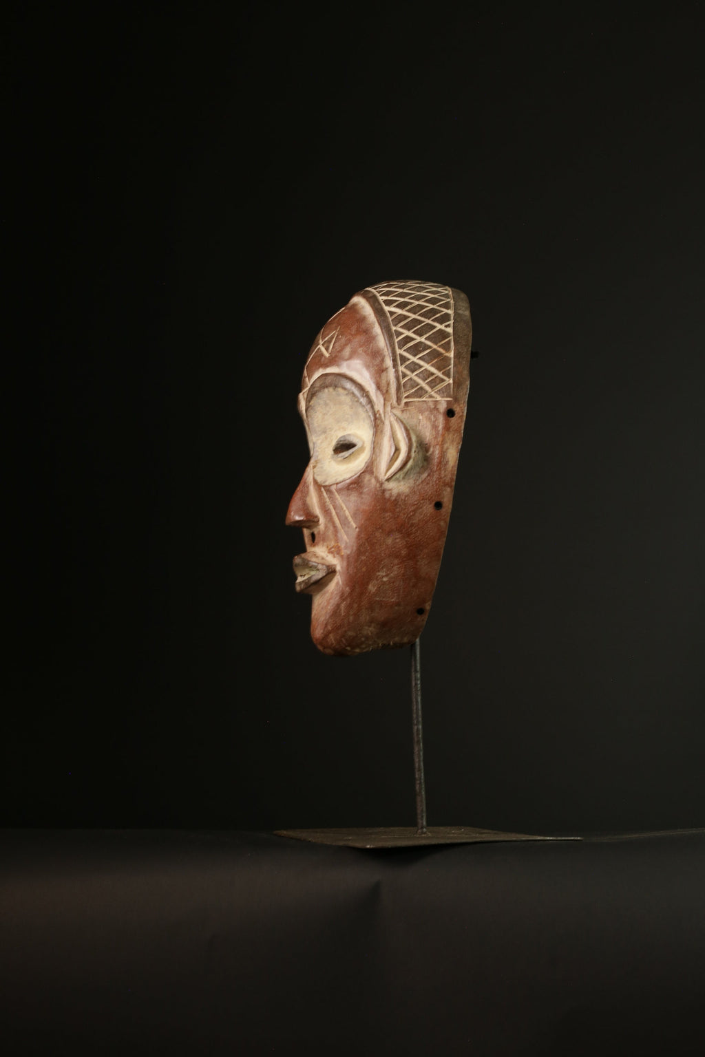 African mask antiques tribal mask vintage Wood mask Carved Chokwe mask-G2016