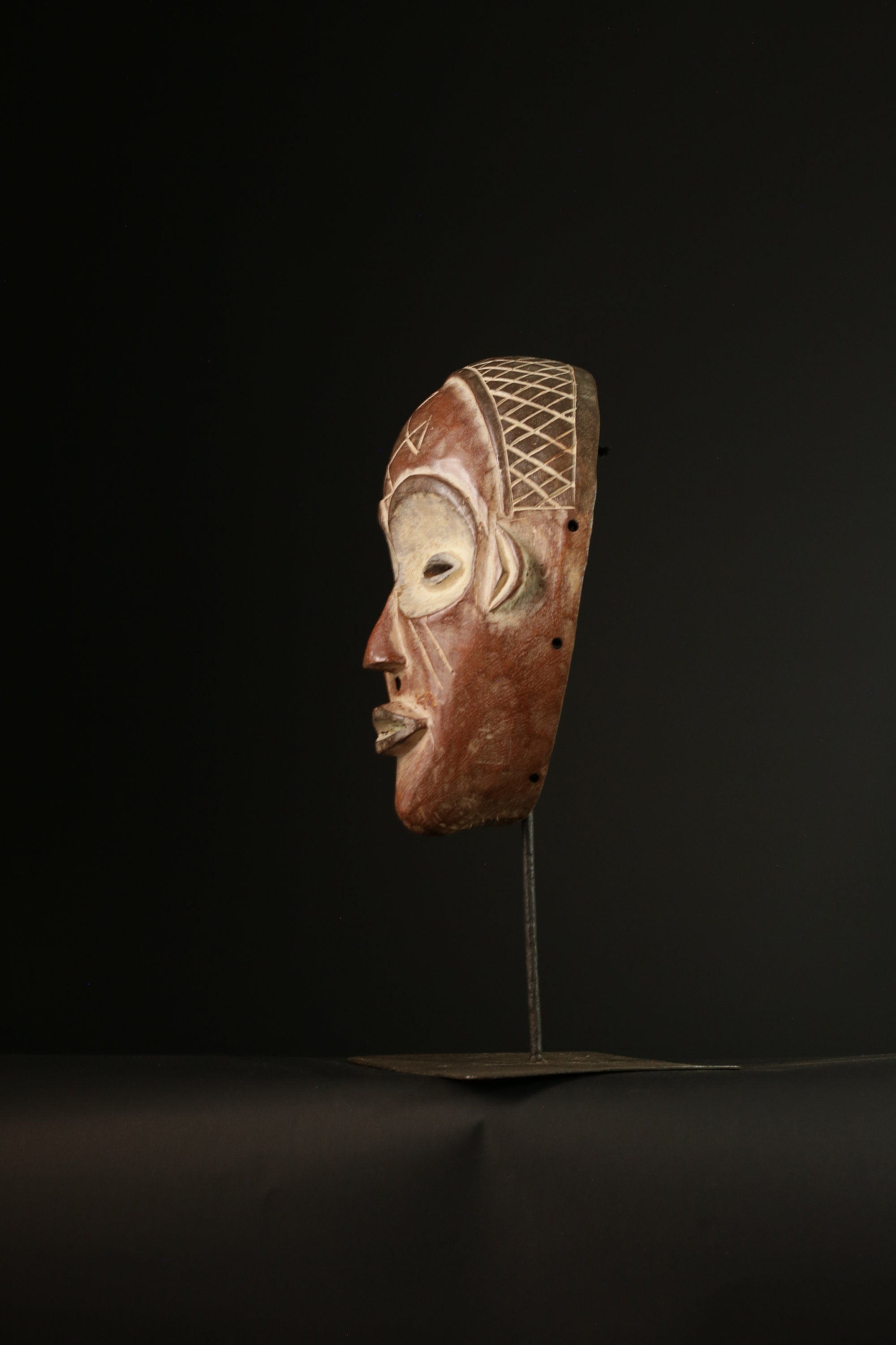 African mask antiques tribal mask vintage Wood mask Carved Chokwe mask-G2016