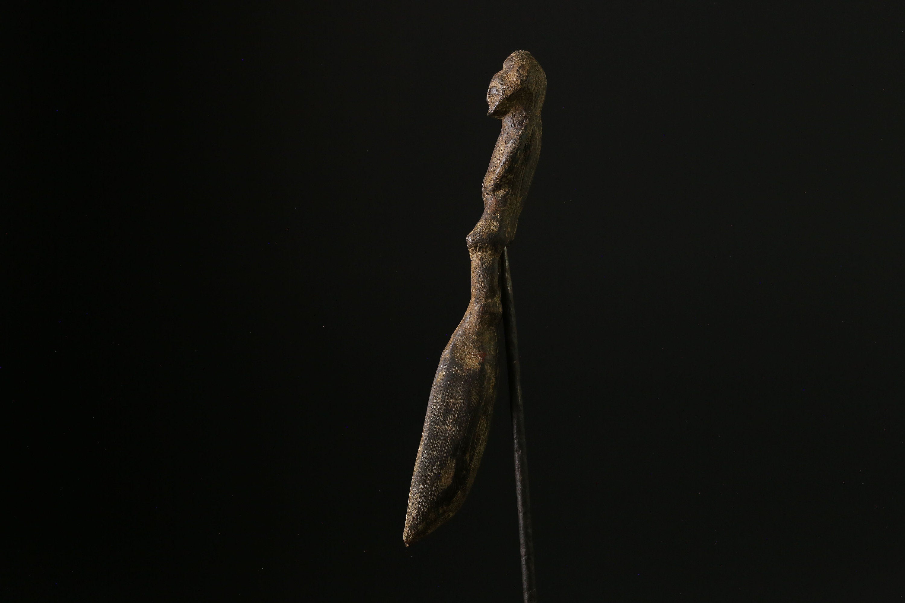 African Wooden figurine tribal Dan Wakemia Spoon Trophy wall mask -G2059