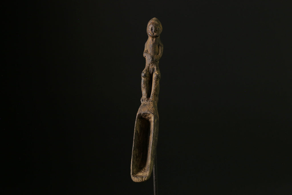 African Wooden figurine tribal Dan Wakemia Spoon Trophy wall mask -G2059