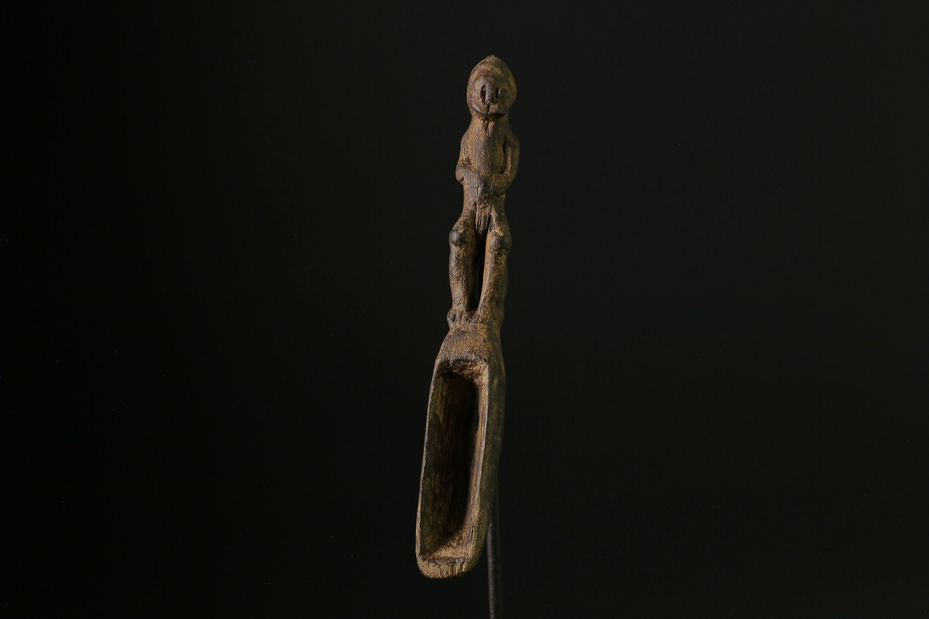 African Wooden figurine tribal Dan Wakemia Spoon Trophy wall mask -G2059