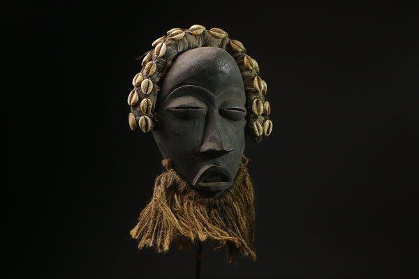 African Tribal Wood masks Hand Carved Dan crane mask African Primitive -G2072