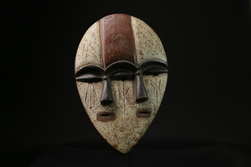 African Tribal Face Mask Authentic traditional Muminia mask in Lega art-8237