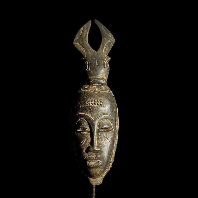 African mask antiques tribal Face vintage Baule Antique antique wall Mask-G1823