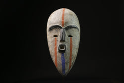 African Tribal Face Mask Authentic traditional Muminia mask in Lega art-G2086