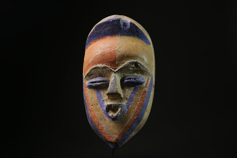 African Tribal Face Mask Authentic traditional Muminia mask in Lega art-G2090