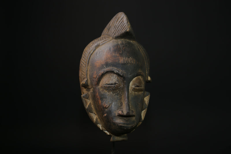 African Tribal Face Mask Yaouré mask Coast wood and pigments masks for wall-5341