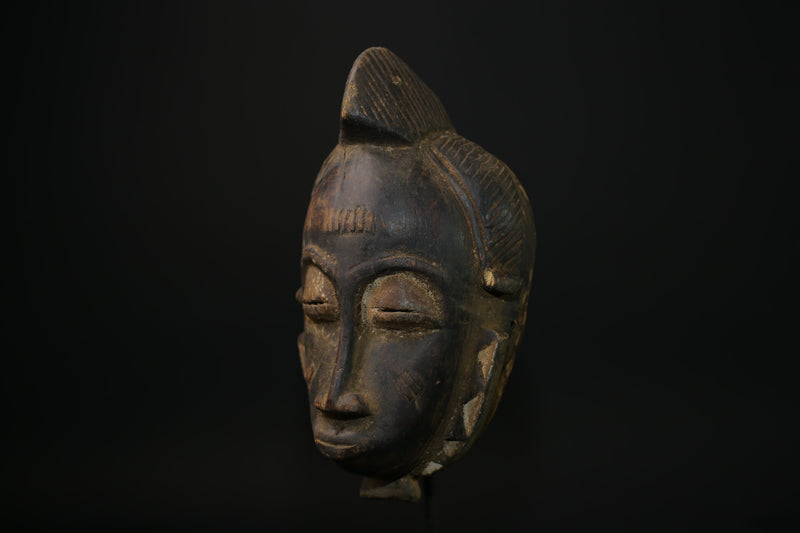 African Tribal Face Mask Yaouré mask Coast wood and pigments masks for wall-5341