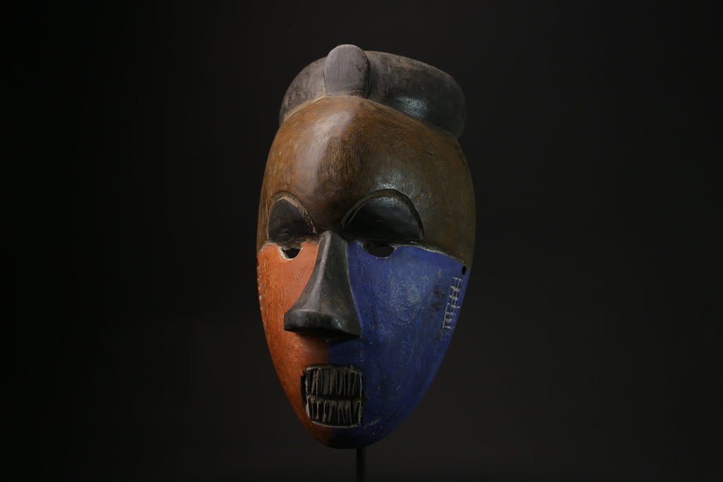 African Mask Tribal Face Mask Wood Ceremonial Mask Igbo Ibo People Nigeria masks for wall-G2116