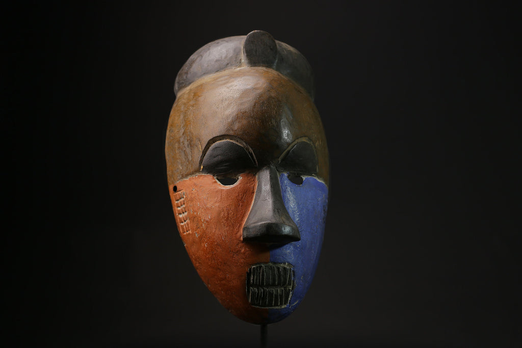African Mask Tribal Face Mask Wood Ceremonial Mask Igbo Ibo People Nigeria masks for wall-G2116