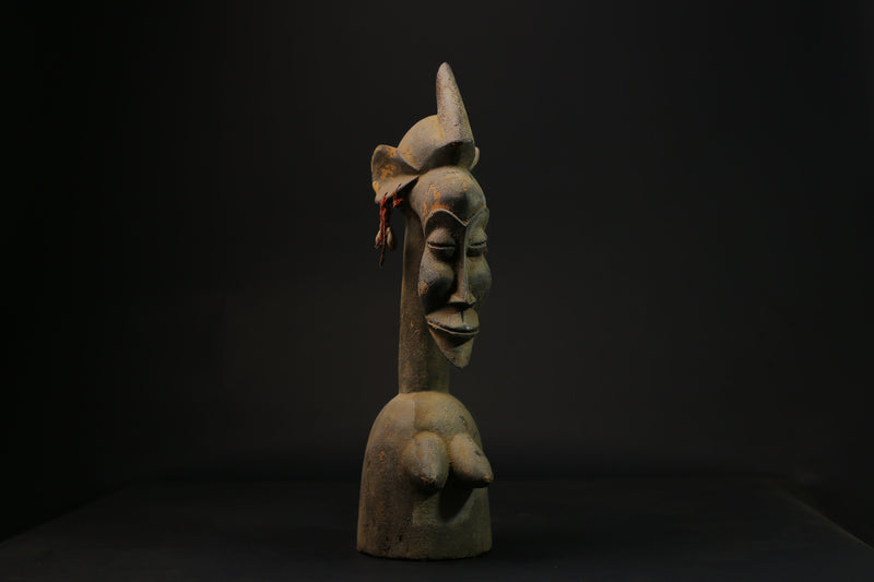 African primitive art collectibles Nkisi Nkondi statue voodoo Nigeria Figure-G2117