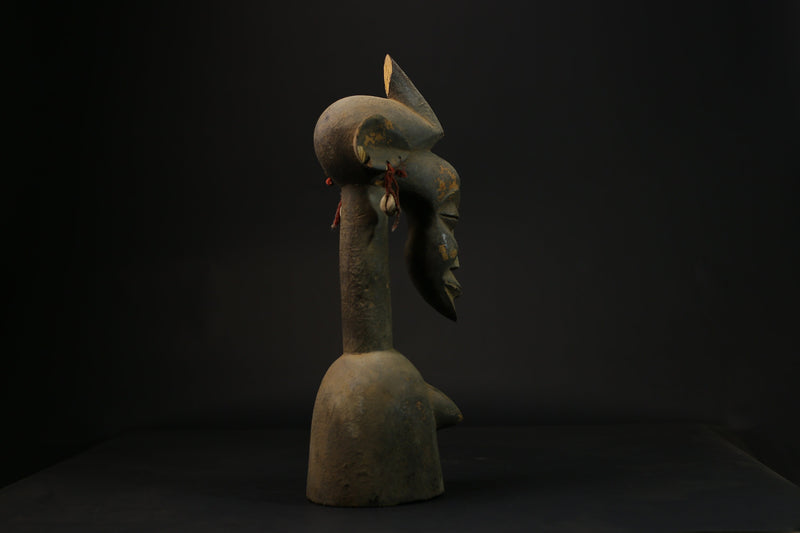 African primitive art collectibles Nkisi Nkondi statue voodoo Nigeria Figure-G2117