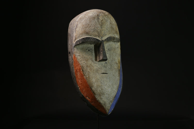 African Mask Tribal Art Sculpture - Wooden Ceremonial Mask from Igbo People of Nigeria - Wall Décor for Unique Home Collection-G2122