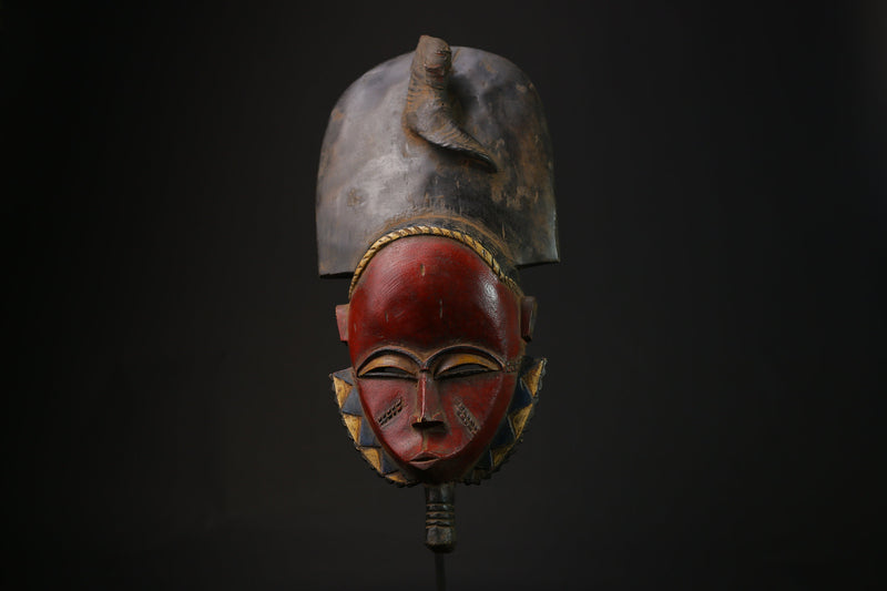 African mask antiques tribal Face vintage Wood Original west Guro Gu Masks masks for wall-8252