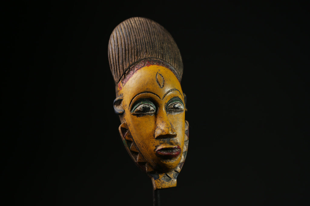 African masks antiques tribal wood mask Face Mask African Art Guro Baule-9628