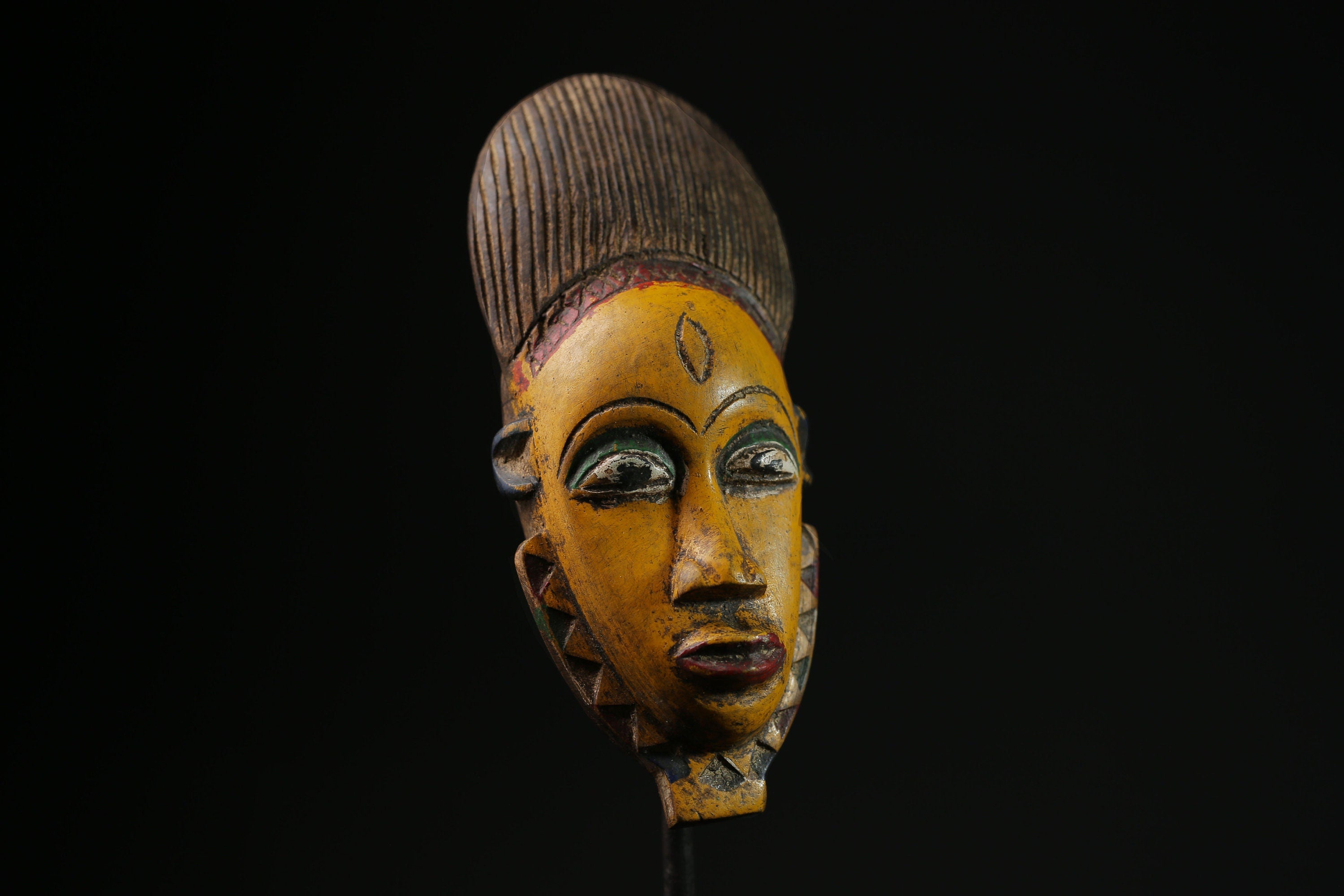 African masks antiques tribal wood mask Face Mask African Art Guro Baule-9628